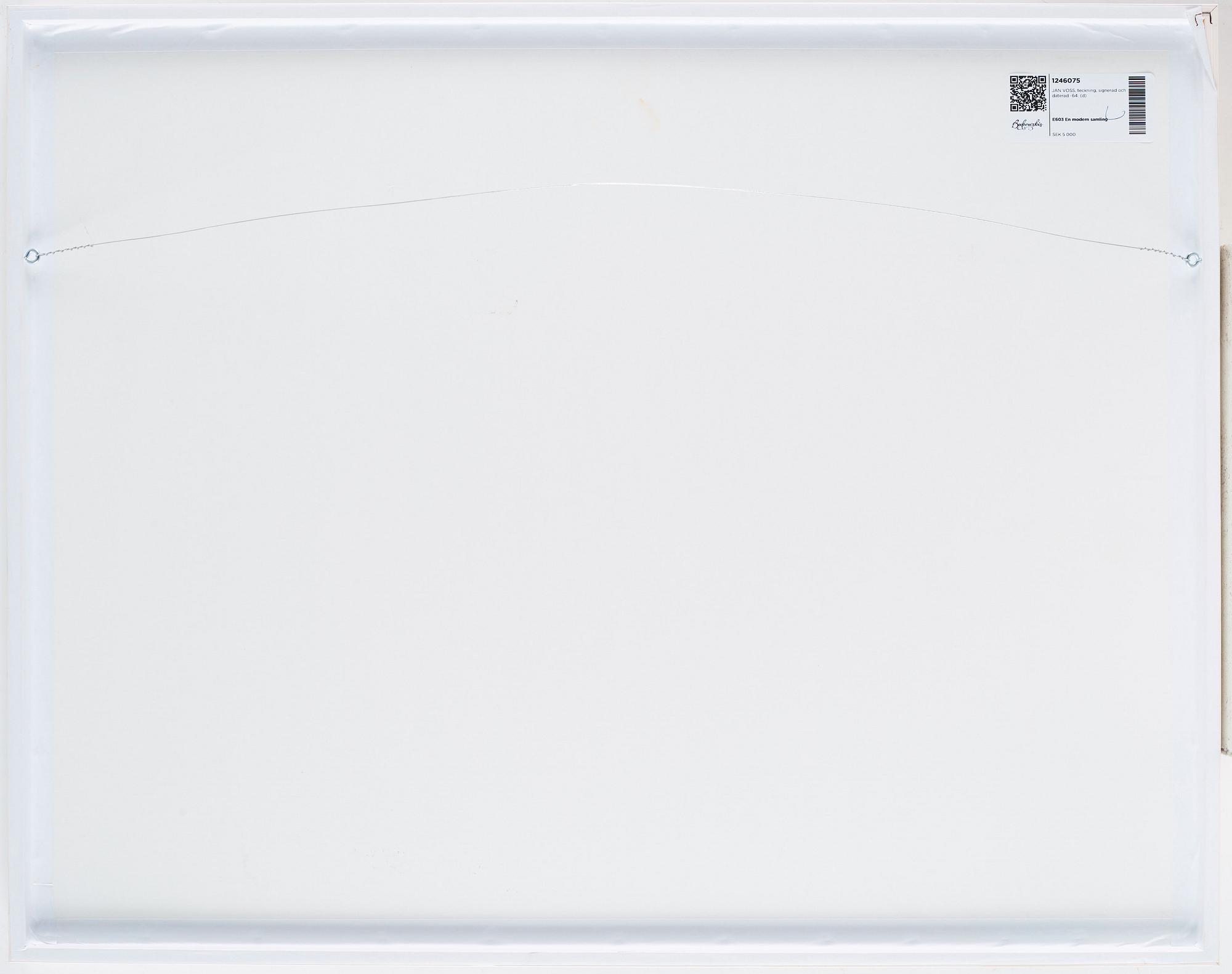 JAN VOSS, teckning, signerad och daterad -64.