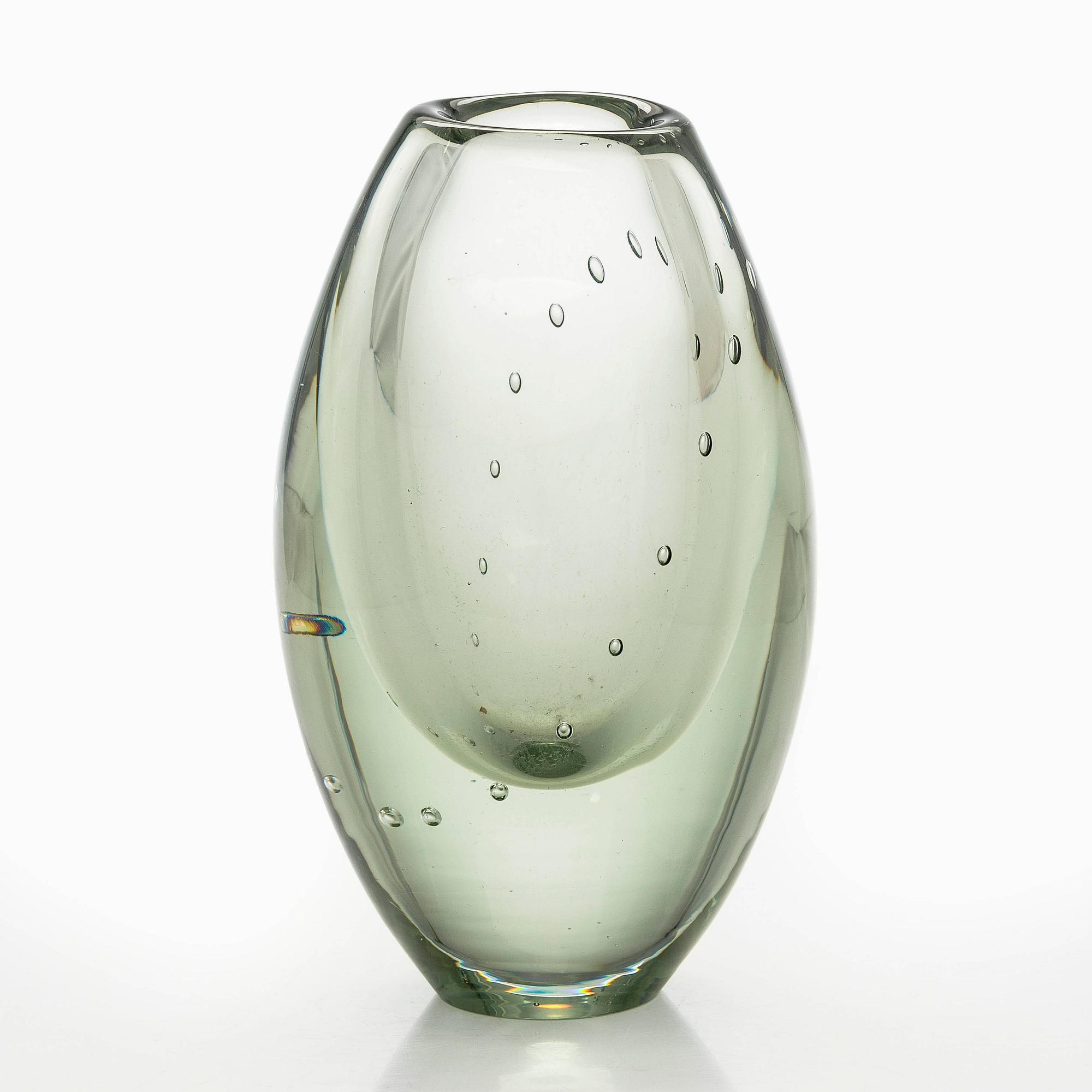 Gunnel Nyman, maljakko, "Helminauha", signeerattu G. Nyman, Nuutajärvi Notsjö -54.