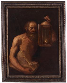 Jusepe de Ribera In the manner of the artist, Diogenes with hos lantern.