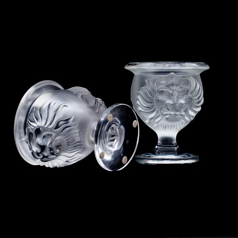 VASER, ett par. Glas, Lalique.