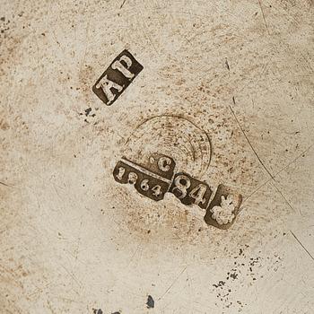 A silver and niello cup, Moscow 1864.