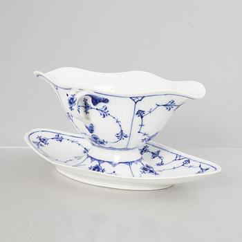 Service pieces, 18 pcs, porcelain, "Blue Fluted", Royal Copenhagen, Denmark.
