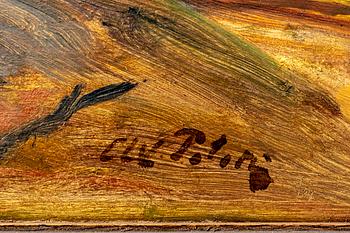 Okänd konstnär 1900-tal , olja på pannå signerad.