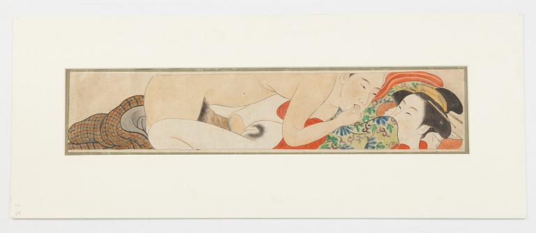 Japansk konstnär, Shunga album, Meiji (1868-1912). 11 målningar.