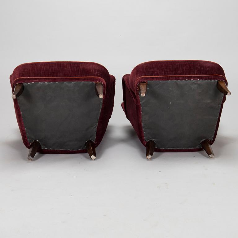 Ilmari Lappalainen, a pair of 1950's 'Laila' armchairs for Asko, Finland.