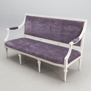 A SWEDISH GUSTAVIAN SOFA, made by Johan Erik Höglander (furniture carpenter in Stockholm 1777-1813).