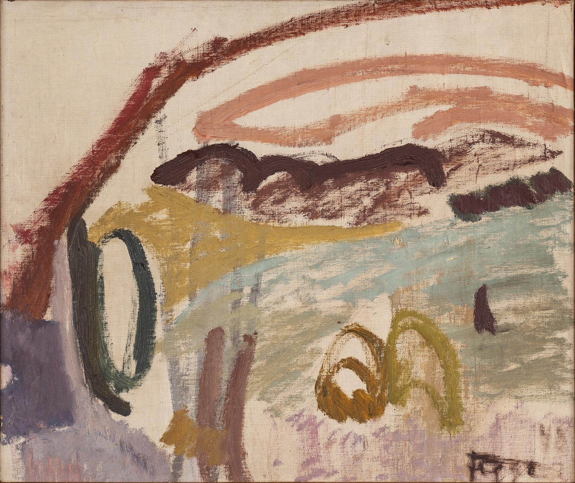 EDDIE FIGGE, oil on canvas, signed. dated 1949 verso.