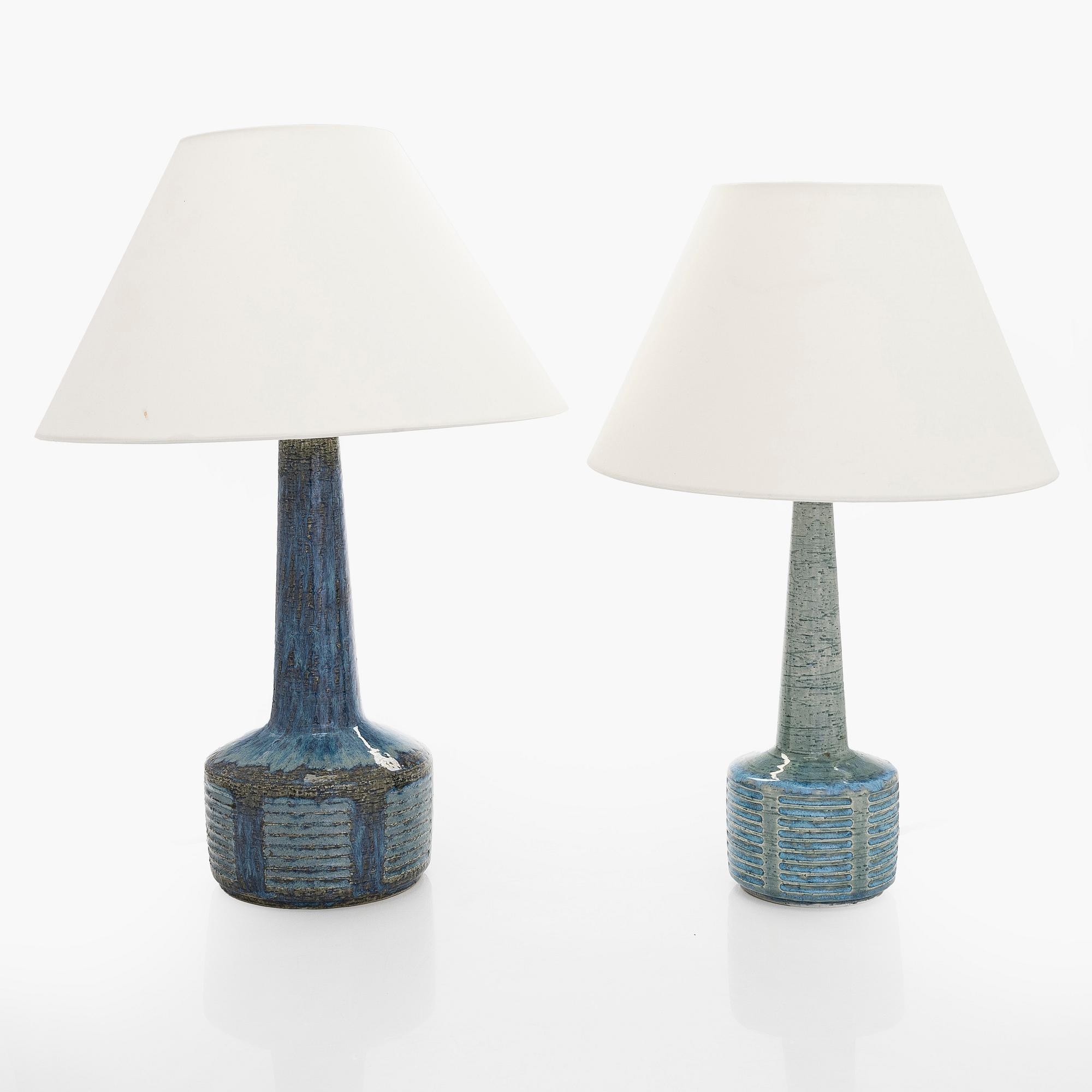 A stoneware table lamps, signed Palshus Danmark.