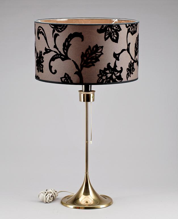 BORDSLAMPA, Bergboms, 1900-tal. Höjd 45/72 cm.