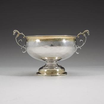 A Swedish 18th century parcel-gilt brandy-bowl, Christoffer Bauman, Hudiksvall 1777.