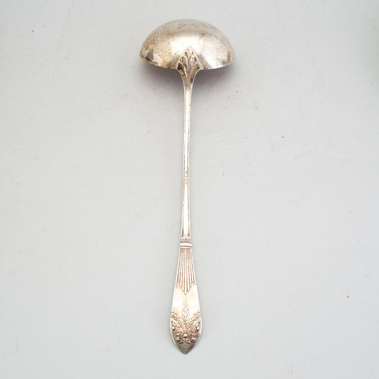 A Swedish early 20th century parcel-gilt soup-ladle, marked CGH, Stockholm 1907.