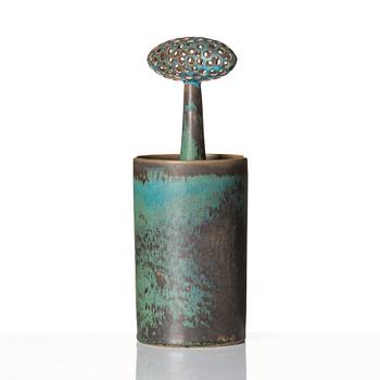 Stig Lindberg, a stoneware vase/ sculpture, Gustavsberg studio ca 1960.