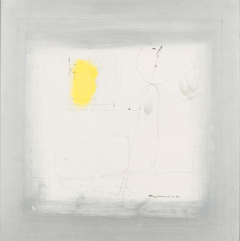 Max Salmi, olja på pannå, signerad och daterad -71.