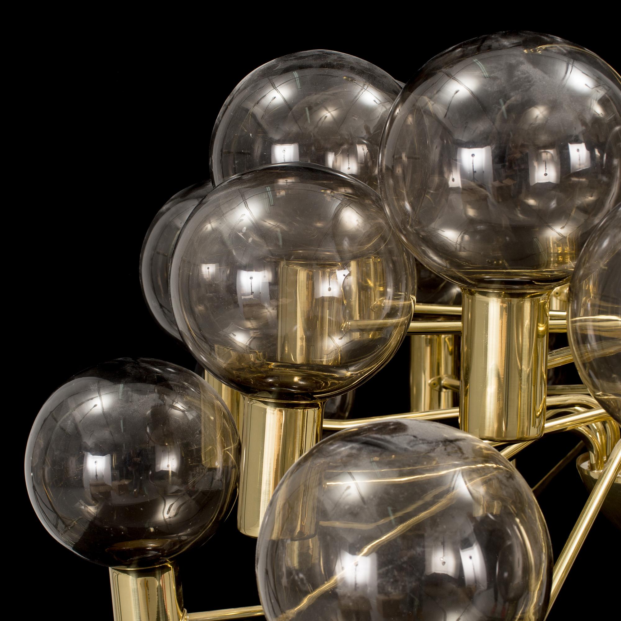 A brass ceiling light by Hans-Agne Jakobsson.