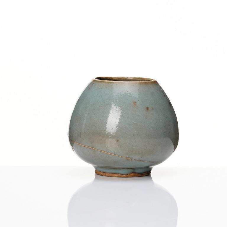 A Junyao lotus bud water pot, Sung dynasty (960-1279).