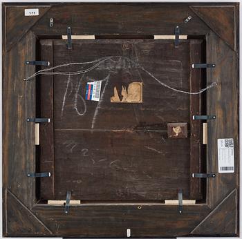 Adriaen van Stalbemt Hans krets, Landskap med figurer vid by.