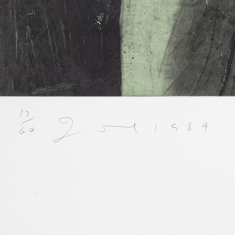 Jim Dine, etching with aquatint, signed and numbered 12/60, dated 1989.