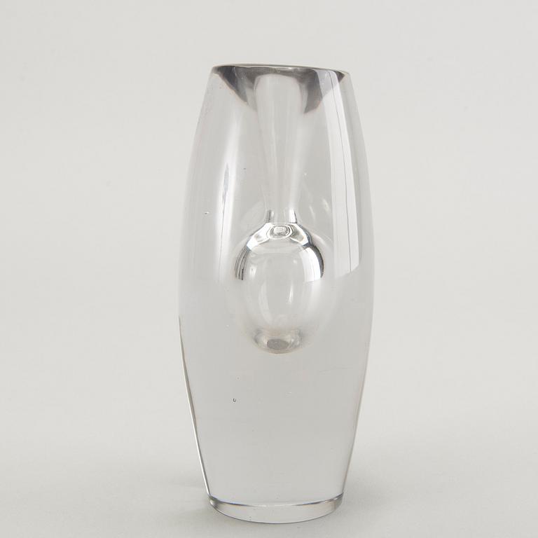 Tapio Wirkkala, a signed glass vase Iittala 55.
