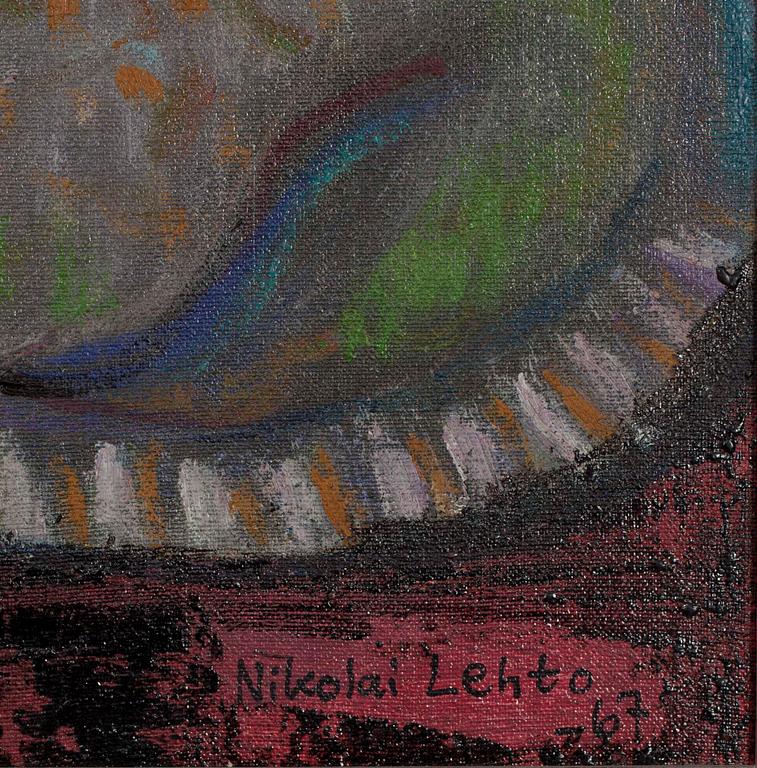 NIKOLAI LEHTO, olja på pannå, sign. och dat. -67.