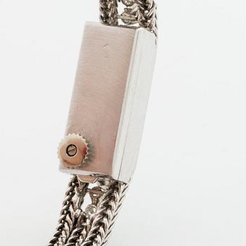 BLANCPAIN ARMBANDSUR 18K vitguld, 16 x 8 mm, 6 briljanter ca 0.20 ct, UTI.