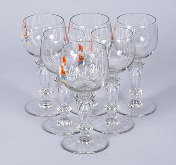 ÖLGLAS, 6 stycken.