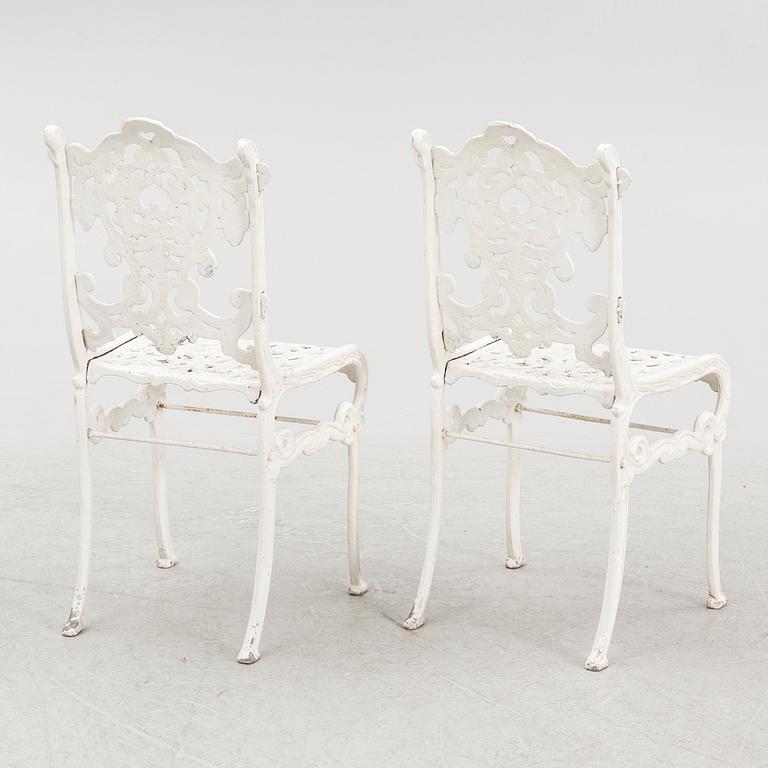 Garden furniture, 3 pieces, mid-20th century.