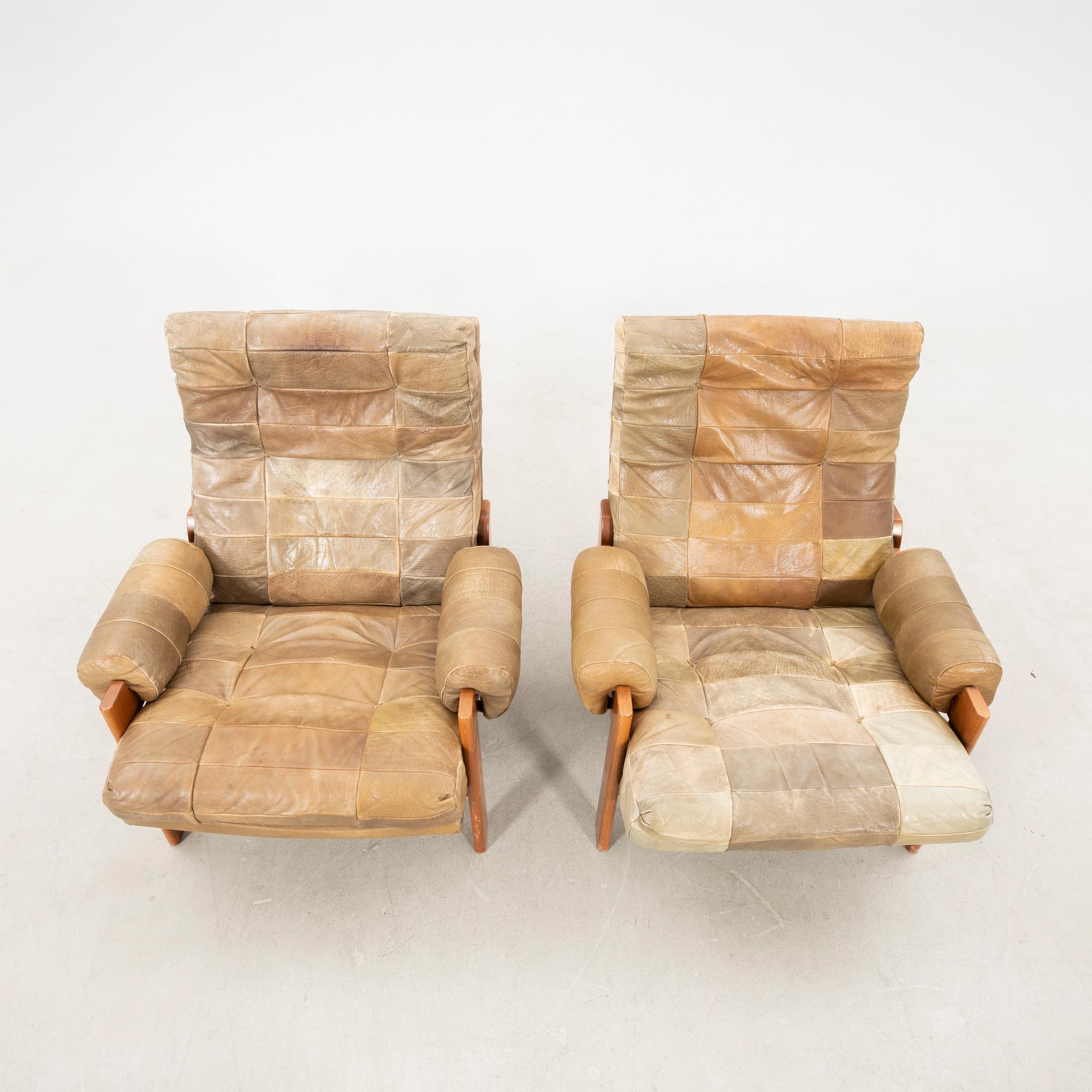 Armchairs, a pair from OPE Möbler, Jönköping, 1960s/70s.