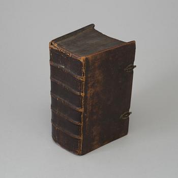 BIBEL, Kung Carl XI, tryckt i Amsterdam 1688 av Henrik Keyser.