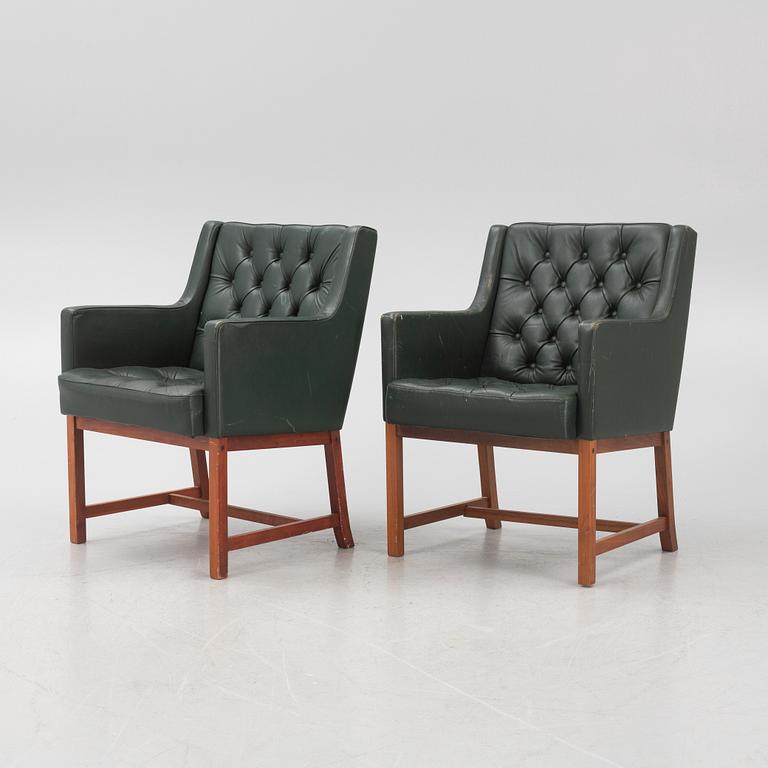 Karl Erik Ekselius, armchairs, a pair, JOC Möbel AB Vetlanda, second half of the 20th century.