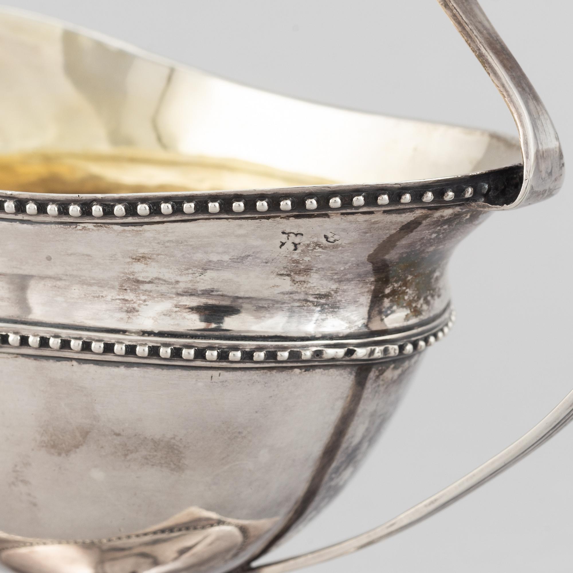 A swedish silver suace boat, mark of Lorenz Georg Weis, Norrköping, probably 1797.