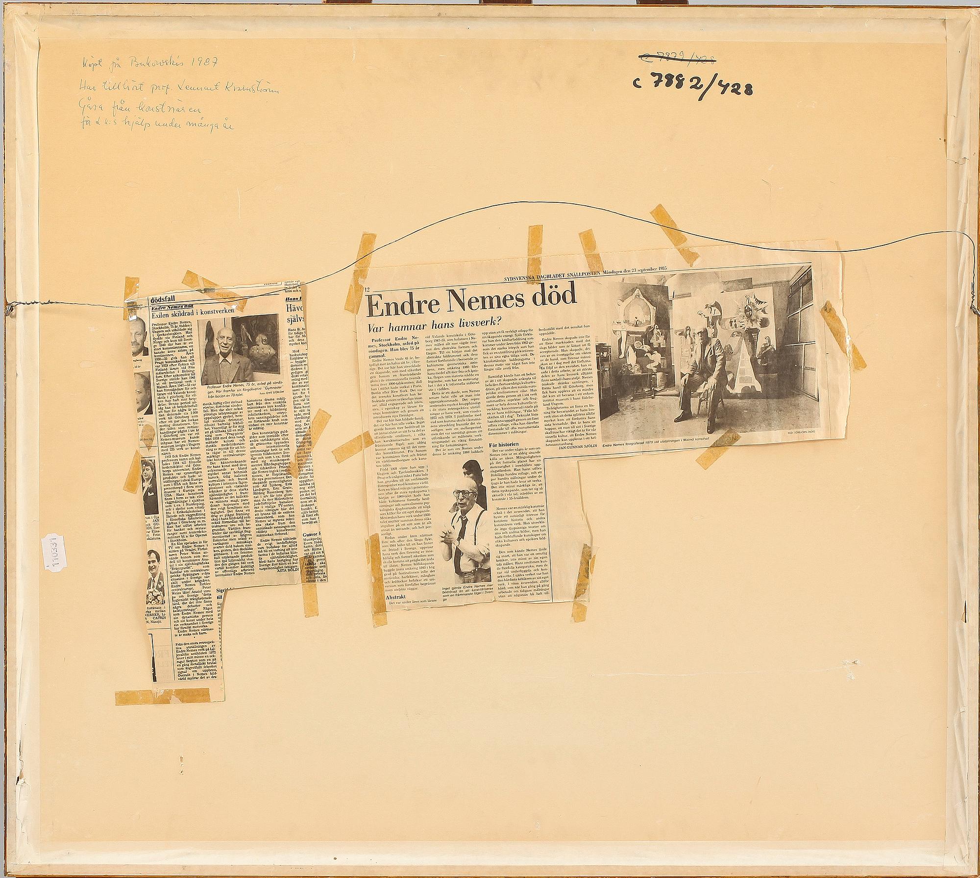 ENDRE NEMES, akvarell, sign o dat -62.