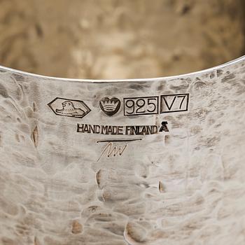 Tapio Wirkkala, pikareita, 6 kpl, sterlinghopeaa, Kultakeskus, Hämeenlinna 1973 ja 1974.