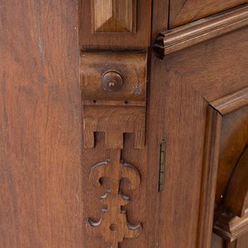 Bedside tables/cabinets, a pair, Neo-Renaissance, late 19th century.