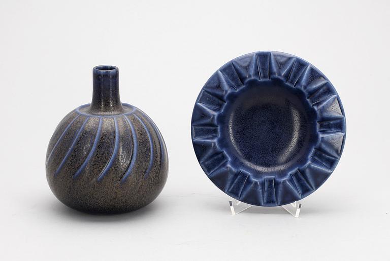 VAS samt ASKFAT, stengods, Wilhelm Kåge, "Kåge Verkstad", Gustavsberg.