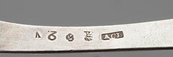 SKEDAR 6 st, silver, Finland och Sverige 1700-talets slut. Vikt ca 297 g.