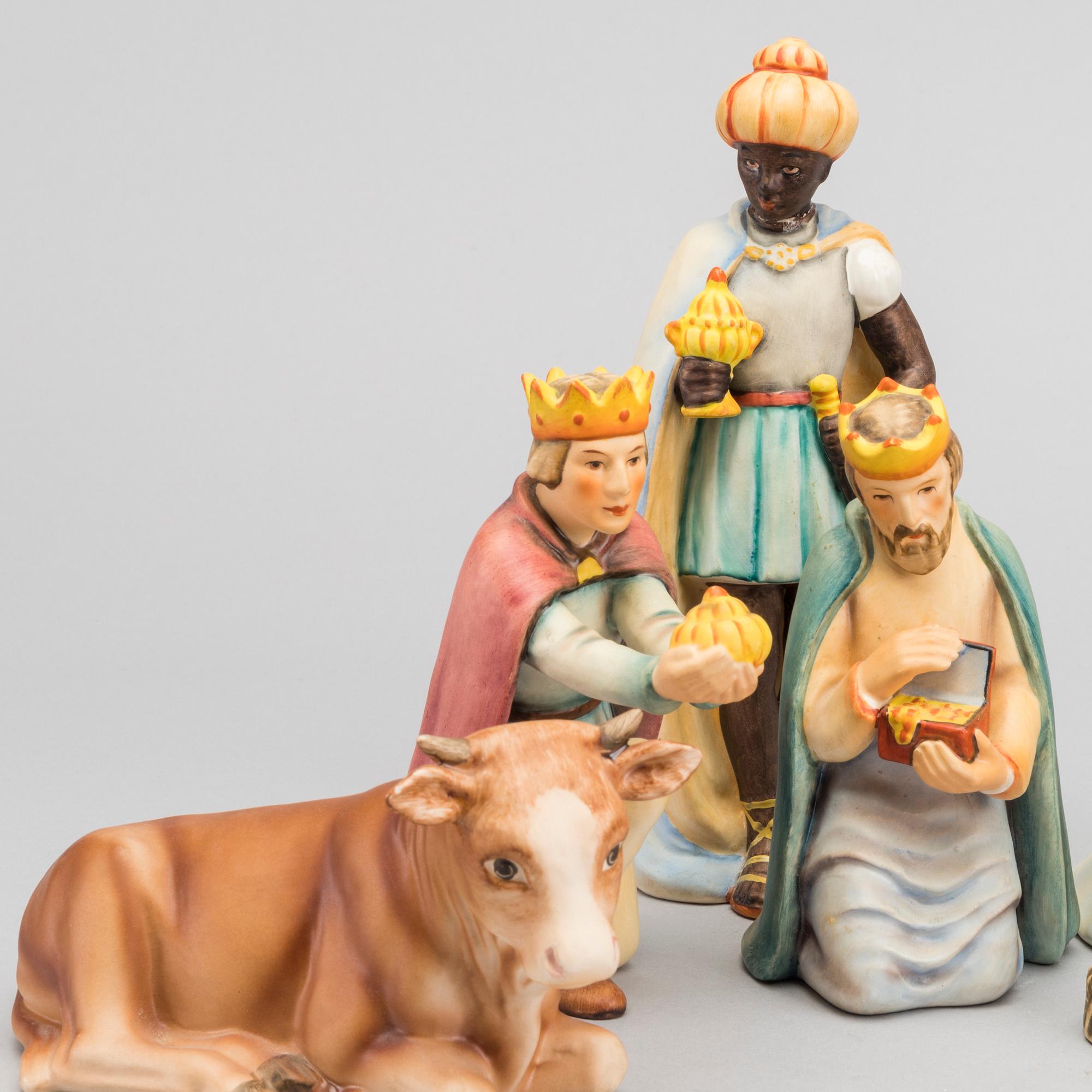 KRUBBFIGURER, 10 st, porslin, MJ Hummel, Goebel, 1900-talets mitt/andra hälft.