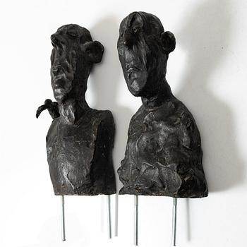 Sture Collin, A pair of bronze busts.
