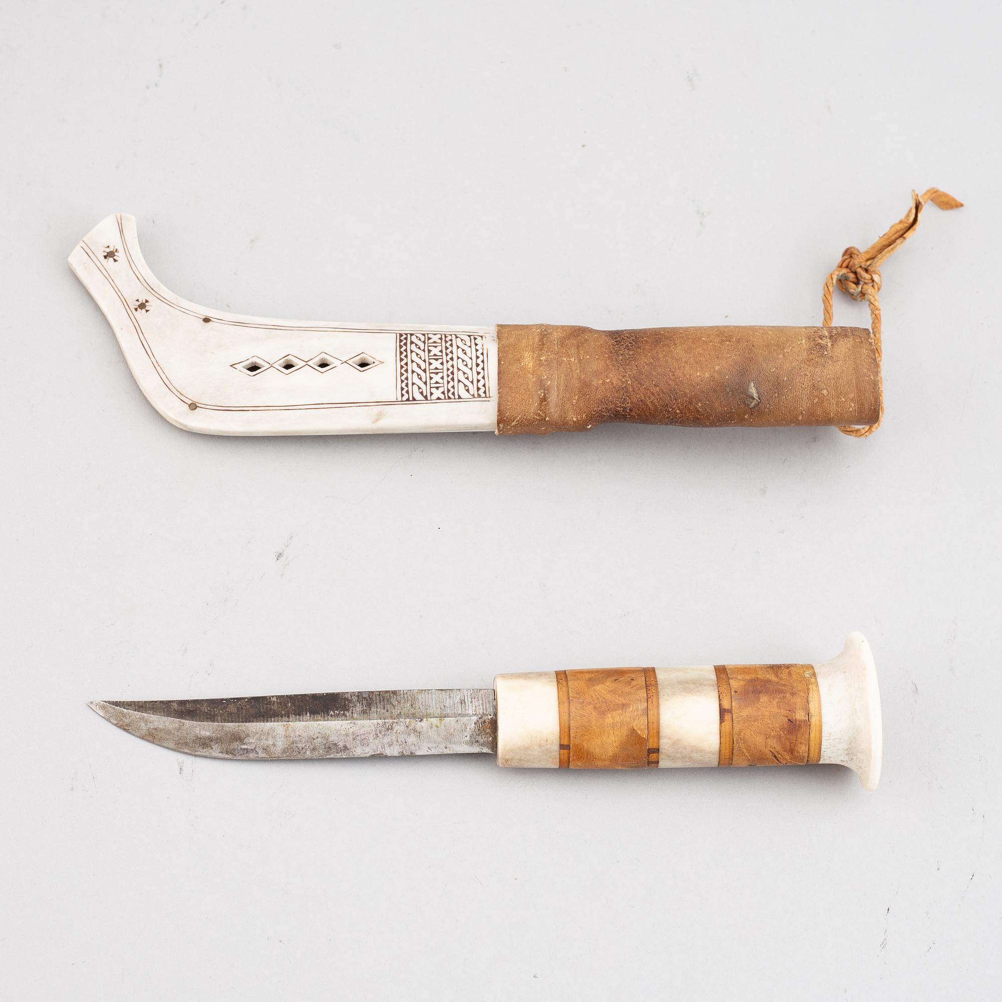 Johan Märak, samekniv, monogramsignerad JM.