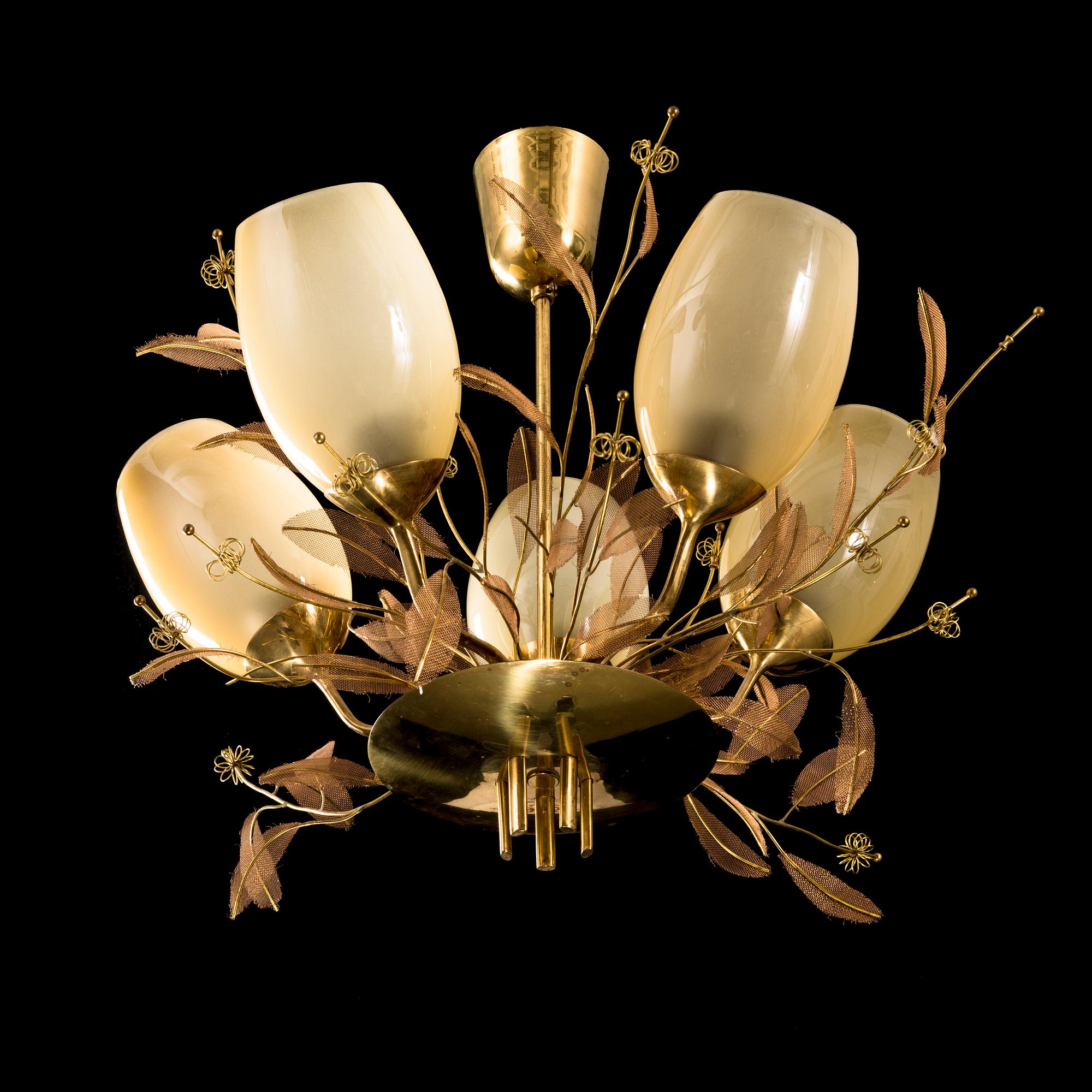A mid-20th century pendant lamp model 9029/5 for Taito Oy, Finland.