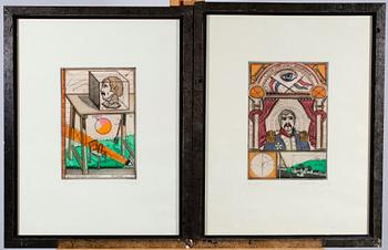 JOHANNES VENNEKAMP, 2 st etsningar, signerad, numrerad 26/100 respektive 33/100.