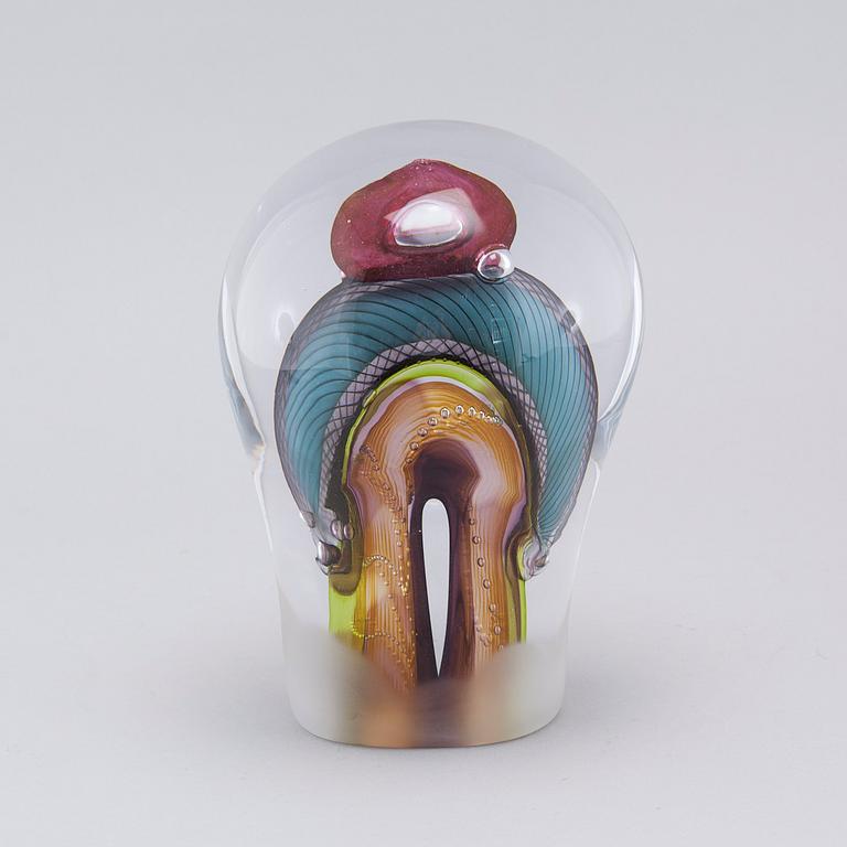 A unique object, designed by Monica Backström for Kosta, signed.