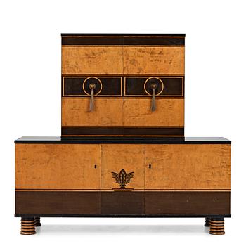 300. Otto Schulz, a stained birch cabinet, Boet, Gothenburg, Sweden 1930's.