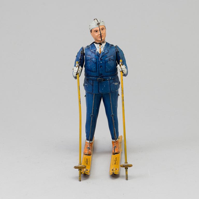 a Lehmann "Ski Rolf" tin toy, Germany 1930-1941.