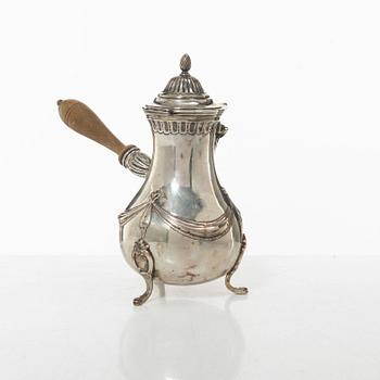 A French Louis XVI mocca-pot/milk jug, Paris, France, late 18th Century.