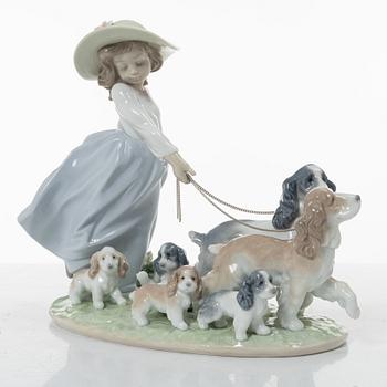 Lladró Privilege, figurin, "Puppy parade", Lladró, Spanien.