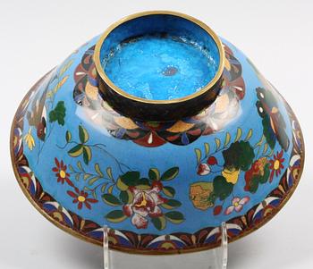 SKÅL, cloisonné. Japan. Sekelskiftet 1800/1900.