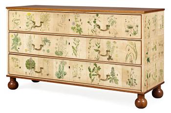 A Josef Frank chest of drawers, "Flora, Firma Svenskt Tenn, model 1050.