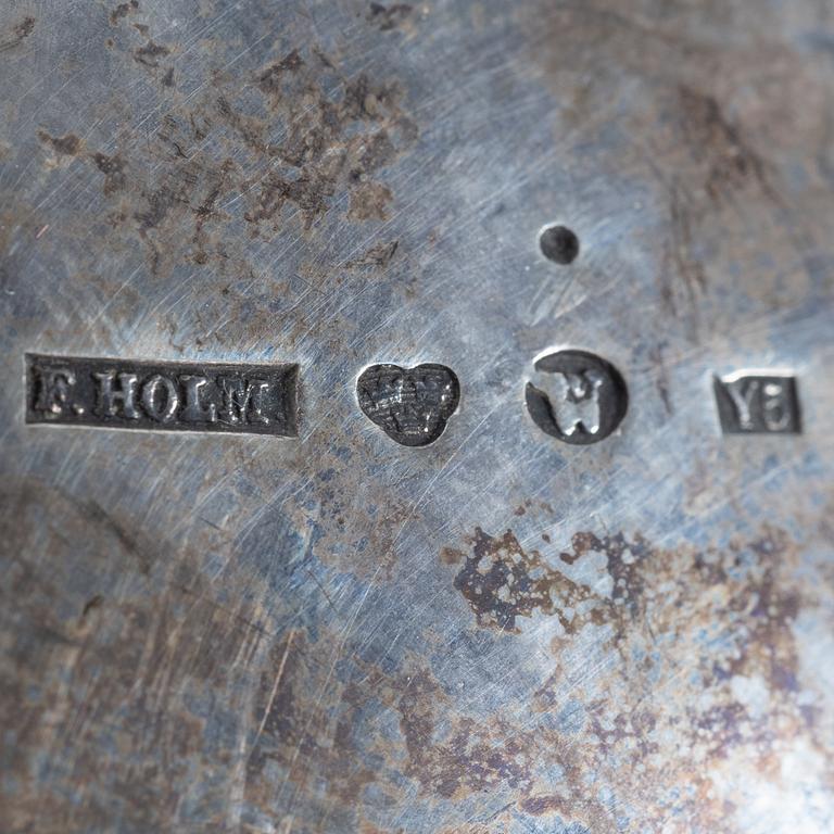 Frans Holm, coffee pot and cream jug, silver, Vadstena, 1877-79.