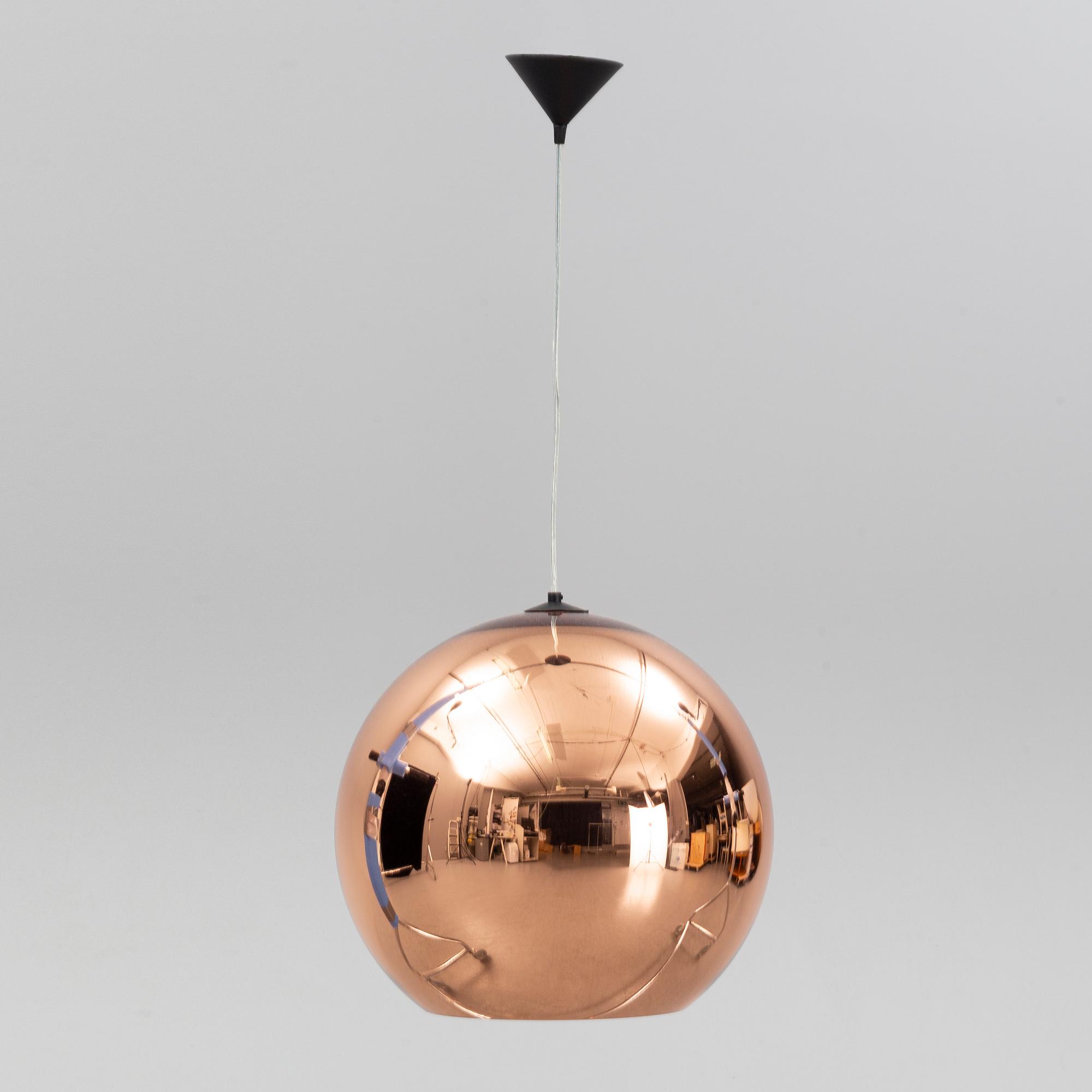 Tom Dixon, taklampa, 'Copper Round'.