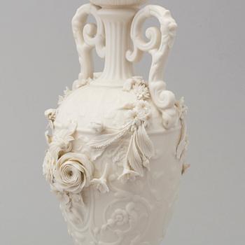 SIX PARIAN VASES, Gustafsberg, second half of the 19th century.